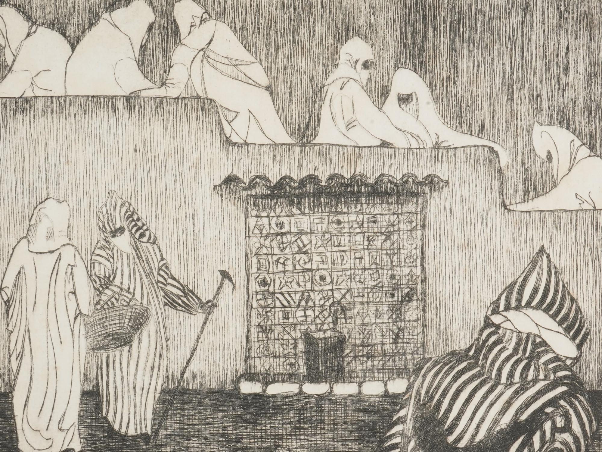 FIVE ETCHINGS, FLORENCE TANGIER, R. RIGGLE, 1950S PIC-9